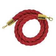 MONTOUR LINE Twisted Polyprop.Rope Red With Pol.Brass Snap Ends 8ft.Cotton Core HDPP510Rope-80-RD-SE-PB